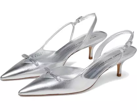 Туфли Stuart Weitzman Tully 50 Slingback, серебряный