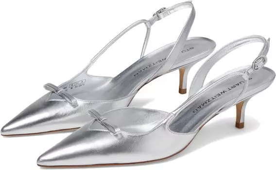 Туфли Stuart Weitzman Tully 50 Slingback, серебряный