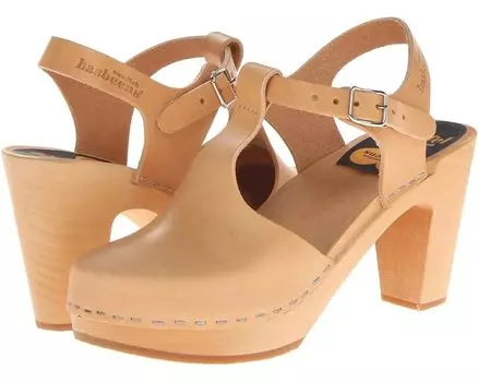 Туфли Swedish Hasbeens T-Strap Sky High, цвет Nature