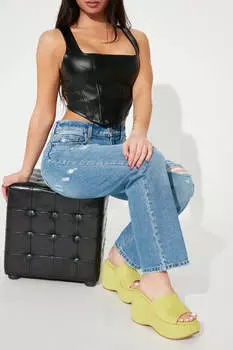 Туфли танкетки Fashion Nova GREGOR, лаймовый