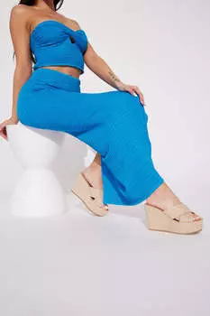 Туфли танкетки Fashion Nova JONES, загар