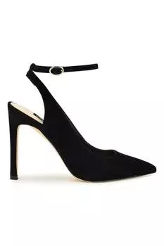 Туфли Taran на каблуке из замши Nine West, черный