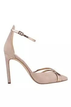 Туфли Taunt с ремешком на щиколотке и контрастными деталями Nine West, коричневый