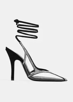 Туфли The Attico Venus Chrome, черный