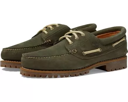 Туфли Timberland Authentics 3 Eye Classic Lug, цвет Dark Green Nubuck 1