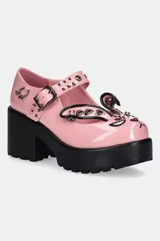 Туфли Tira Pink Mary Janes Death Raver Bunny Koi Footwear, розовый