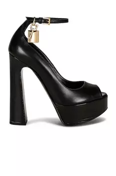 Туфли Tom Ford Padlock Peep Toe Platform, черный