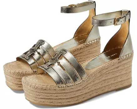 Туфли Tory Burch 80 mm Ines Cage Wedge Espadrille, цвет Spark Gold