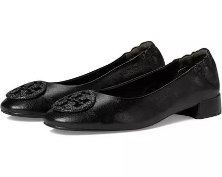 Туфли Tory Burch Claire Heel Pave Ballet 25 mm, цвет Perfect Black/Perfect Black/Jet