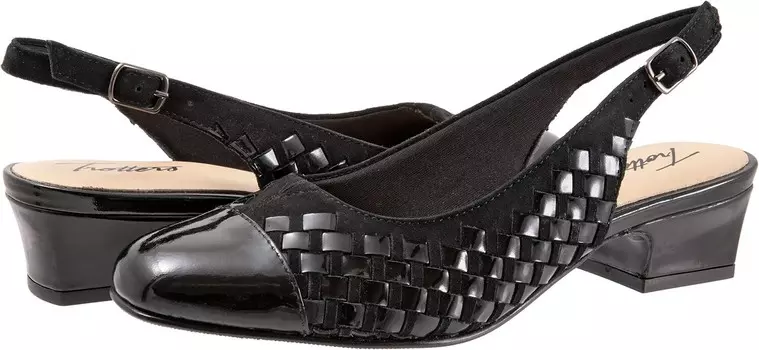 Туфли Trotters Dea Woven, цвет Black Suede Patent