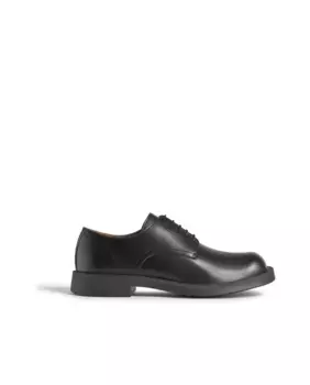 Туфли унисекс на шнуровке из черной кожи camperlab, чёрный