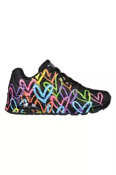 Туфли Uno-Highlight Love из экокожи с контрастами Skechers, черный