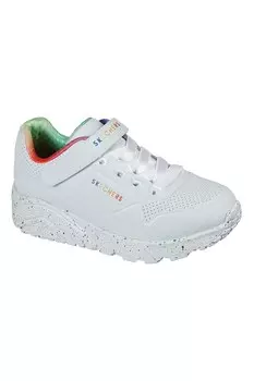 Туфли Uno Lite из экокожи на липучке Skechers, белый