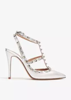 Туфли Valentino Garavani Rockstud, серебряный