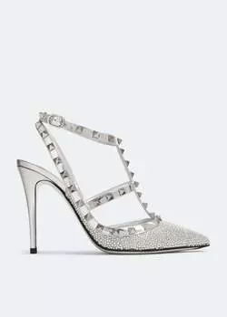 Туфли Valentino Garavani Rockstud, серебряный