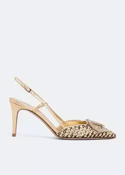 Туфли VALENTINO GARAVANI VLogo Signature pumps, золотой