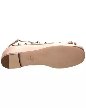 Туфли Valentino Rockstud из атласа и кожи, коричневый