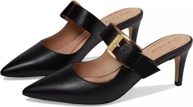 Туфли Vandam Buckle Mule 65 mm Cole Haan, черная кожа