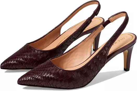 Туфли Vandam Slingback Pump 65 mm Cole Haan, цвет Bloodstone Woven Leather