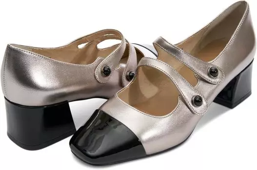 Туфли Vaneli Darin, цвет Pewter Mercury/Black Patent