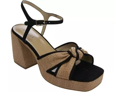 Туфли Vaneli Mina, цвет Black Suede/Nat Raffia