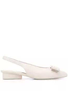 Туфли Vara Bow с ремешком на пятке Ferragamo, нейтральный
