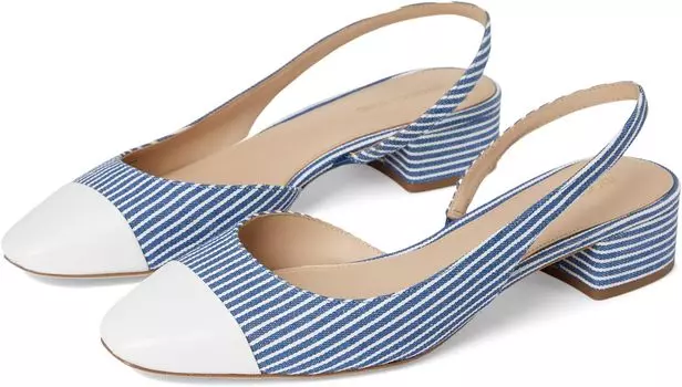 Туфли Veronica Beard Cecile Sling, цвет Blue/White Stripe Denim