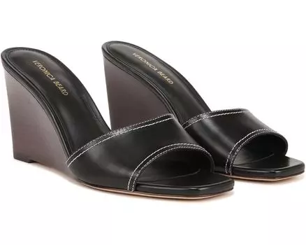 Туфли Veronica Beard Ellen Slides, цвет Black Leather