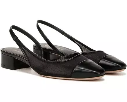 Туфли Veronica Beard Liliana Mesh-70 Slingbacks, цвет Black Mesh/Black Leather