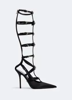 Туфли Versace Gianni Ribbon Cage, черный