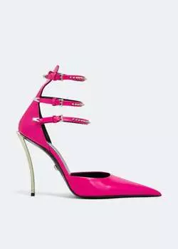 Туфли VERSACE Spiked Pin-point pumps, розовый