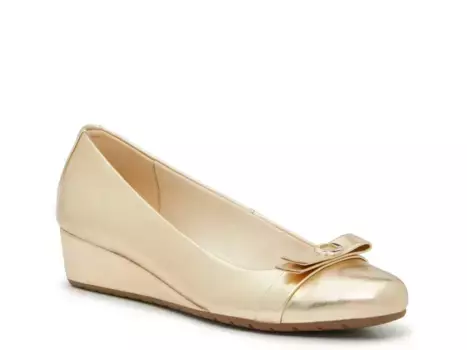 Туфли Wedge Туфли Anne Klein, Gold Metallic