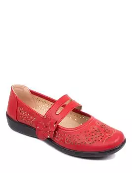 Туфли Wo Easy Fit Comfort с сенсорным ремешком, регулируемой посадкой, мягкой стелькой и стильным перфорированным дизайном Chums, красный