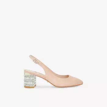 Туфли замшевые Dune Calena на каблуке, кремовый