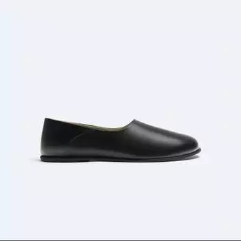 Туфли Zara Flat Leather, черный