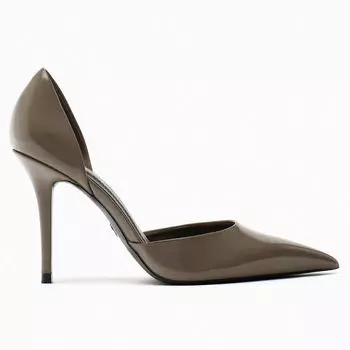 Туфли Zara High-heel, серо-коричневый