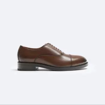 Туфли Zara Smart Leather, коричневый