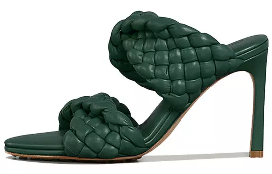 Туфли женские Bottega Veneta, темно-зеленый