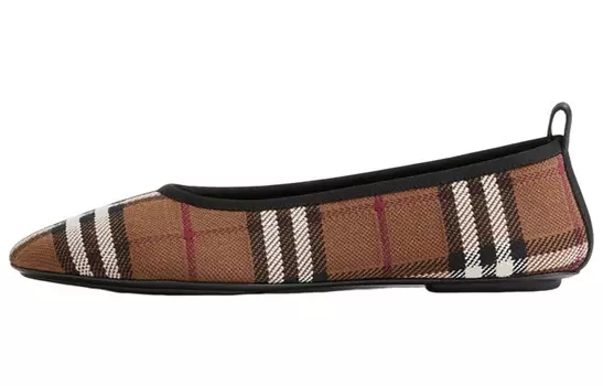 Туфли женские Burberry Check-print Ballerina, коричневый