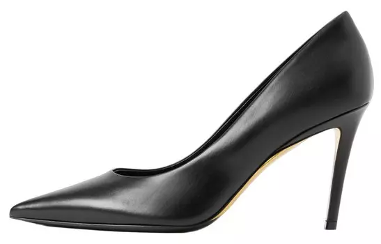 Туфли женские Burberry на высоком каблуке, черный