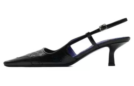 Туфли женские Burberry на высоком каблуке, черный / фиолетовый