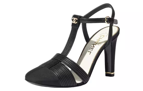 Туфли женские Chanel на высоком каблуке, черный