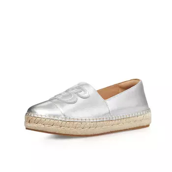 Туфли женские Deep Breath с большим логотипом, серебряный