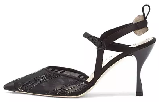 Туфли женские Fendi Colibri на высоком каблуке, черный