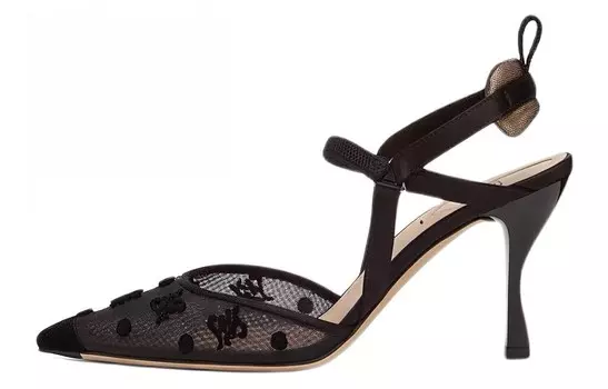 Туфли женские Fendi Colibri на высоком каблуке, черный