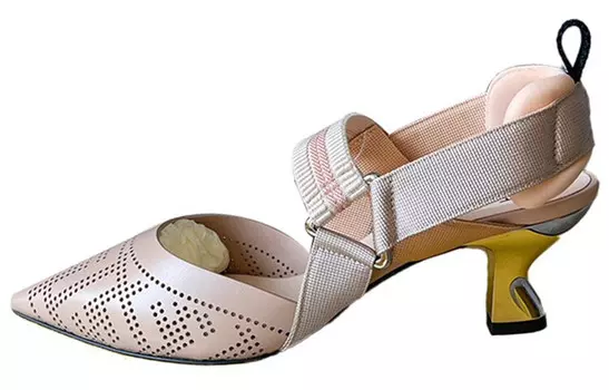 Туфли женские Fendi Colibri на высоком каблуке, розовый