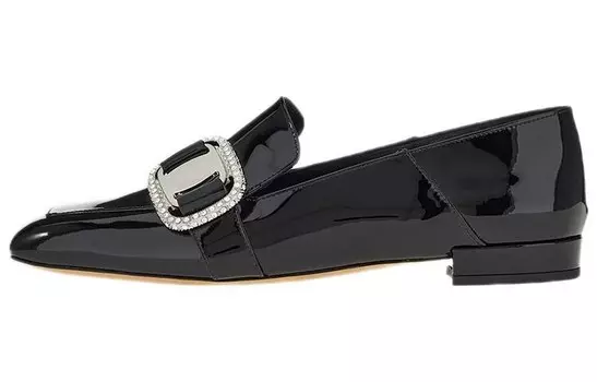 Туфли женские Ferragamo Vara с серебряной пряжкой, черный