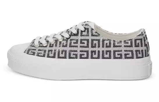 Туфли женские Givenchy City Canvas Low-top, черный / белый