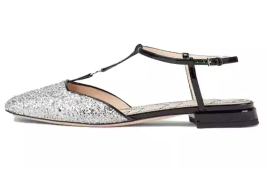 Туфли женские Gucci, черный / серебристый