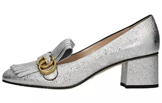 Туфли женские Gucci на каблуке, серый